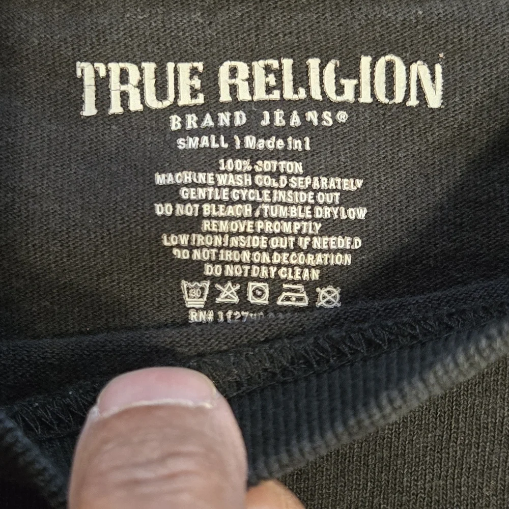 True Religion Black Logo Pocket T-Shirt